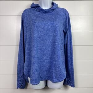 Athleta Uptempo Hoodie Sweatshirt Long Sleeve Activewear Blue sz S